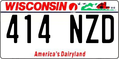 WI license plate 414NZD