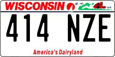 WI license plate 414NZE