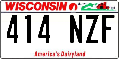WI license plate 414NZF