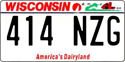 WI license plate 414NZG