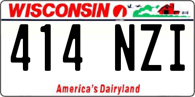 WI license plate 414NZI