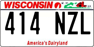 WI license plate 414NZL