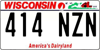 WI license plate 414NZN