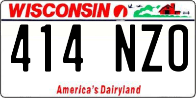 WI license plate 414NZO