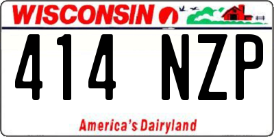 WI license plate 414NZP