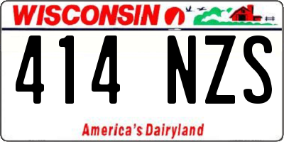 WI license plate 414NZS