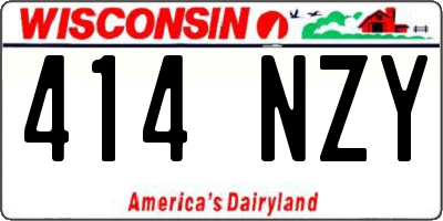 WI license plate 414NZY