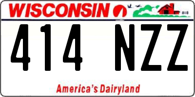 WI license plate 414NZZ