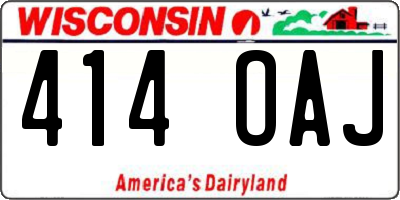 WI license plate 414OAJ