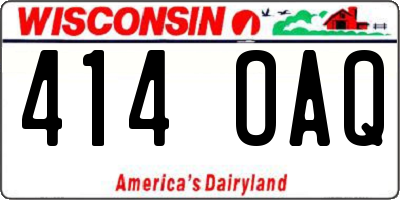WI license plate 414OAQ