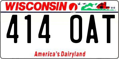 WI license plate 414OAT