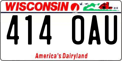 WI license plate 414OAU