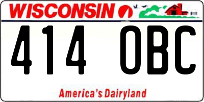 WI license plate 414OBC