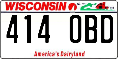 WI license plate 414OBD