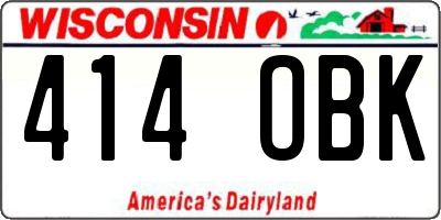 WI license plate 414OBK