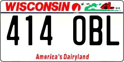 WI license plate 414OBL
