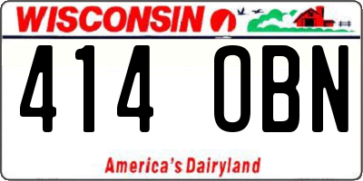 WI license plate 414OBN
