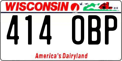 WI license plate 414OBP
