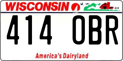 WI license plate 414OBR