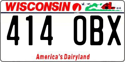 WI license plate 414OBX