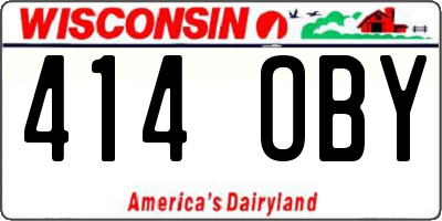 WI license plate 414OBY