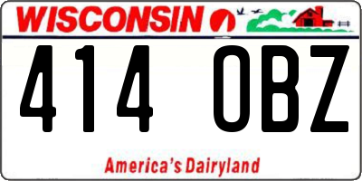 WI license plate 414OBZ