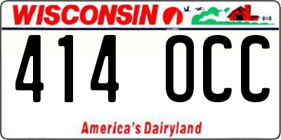 WI license plate 414OCC