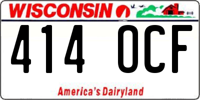 WI license plate 414OCF