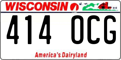 WI license plate 414OCG