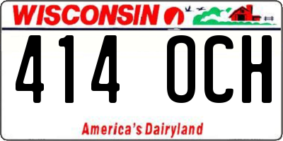 WI license plate 414OCH
