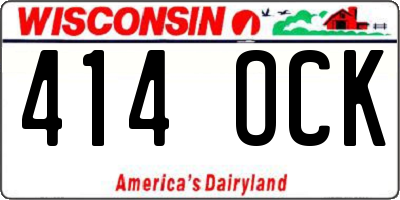 WI license plate 414OCK