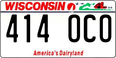 WI license plate 414OCO