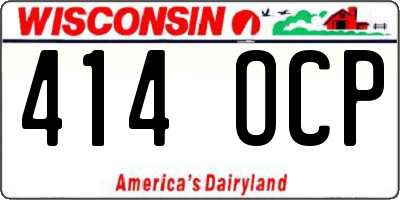 WI license plate 414OCP