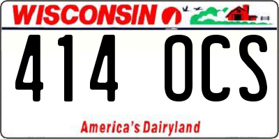 WI license plate 414OCS