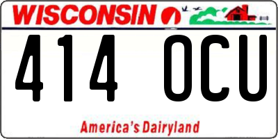 WI license plate 414OCU