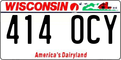 WI license plate 414OCY