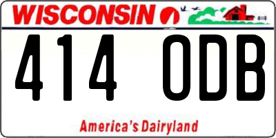 WI license plate 414ODB