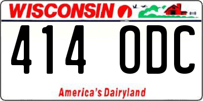 WI license plate 414ODC