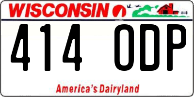 WI license plate 414ODP