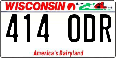 WI license plate 414ODR