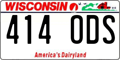 WI license plate 414ODS