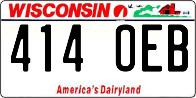 WI license plate 414OEB