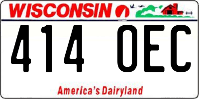 WI license plate 414OEC