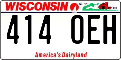 WI license plate 414OEH