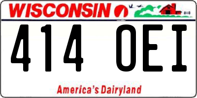 WI license plate 414OEI