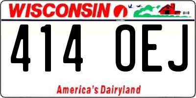 WI license plate 414OEJ