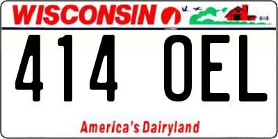WI license plate 414OEL