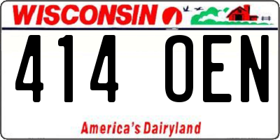 WI license plate 414OEN