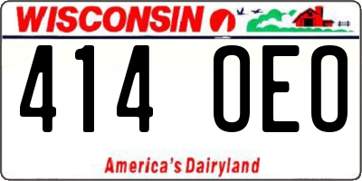 WI license plate 414OEO