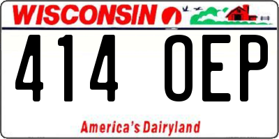 WI license plate 414OEP